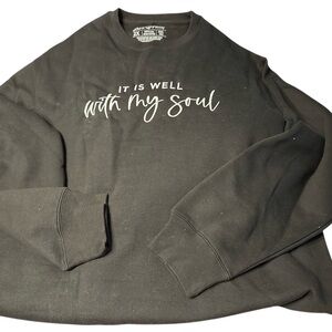 Black Graphic Sweatshirt - It Is Well With My Soul